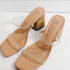 A New Day Women's Tan Heeled Sandals
